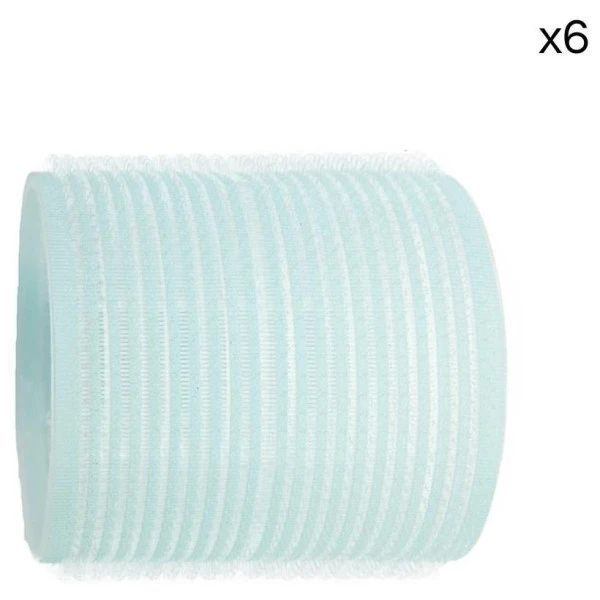 6 Rouleaux Velcro Bleu Ciel Shophair 55mm