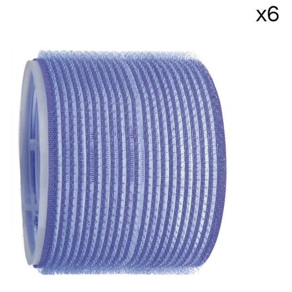 6 Rouleaux Velcro Bleus Shophair 80mm
