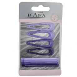 Carte De Clic Clac Et Barrette*8 Pieces Violet Stella Green