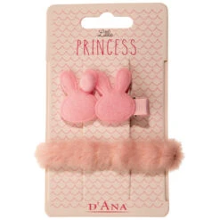 Chouchou Et Barrette Lapin Rose Stella Green