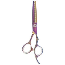 Sibel Ciseaux Sculpteurs 5.5" Offset Pink Sparkle Cisoria