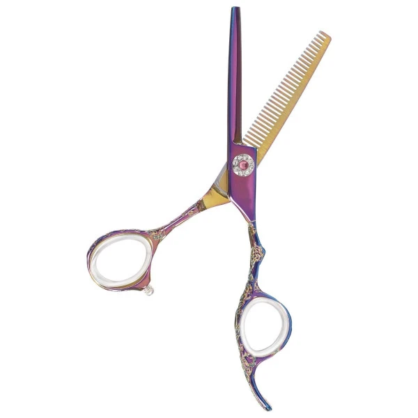 Sibel Ciseaux Sculpteurs 6.0" Offset Pink Sparkle Cisoria – Image 2