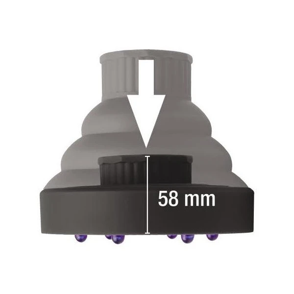 Diffuseur Sèche-cheveux Rétractable Universel Noir Sibel – Image 3