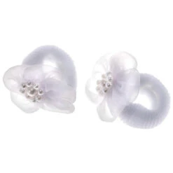 Élastiques Blanc à Fleur