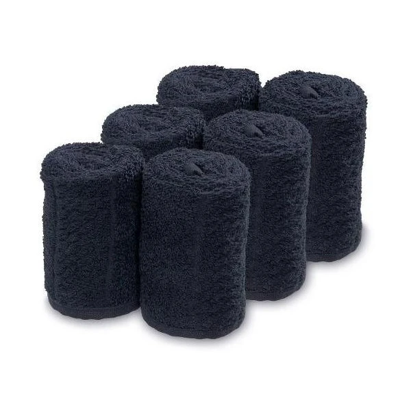 Sibel Lot 6 Serviettes Noires Barburys 20 X 70 Cm