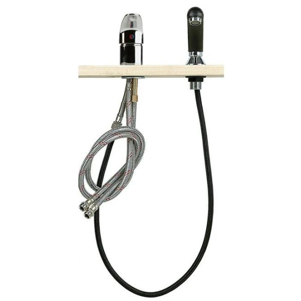 Sibel Mitigeur Chromé Complet + Douchette Noire