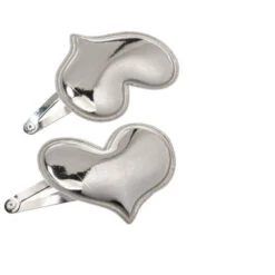 Pinces Clic Clac Coeur Argent X2