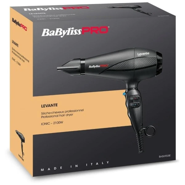 Sèche-cheveux BaByliss Pro Levante Ionic 2100W Noir – Image 2