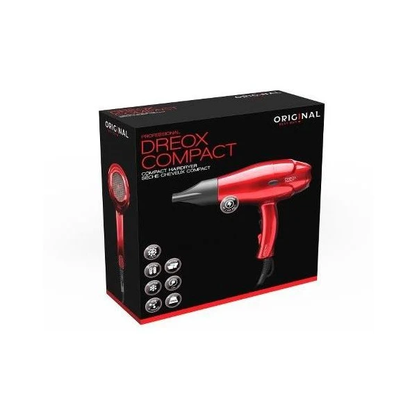 Sèche-Cheveux Dréox Compact Rouge Professionnel 2000W – Image 4
