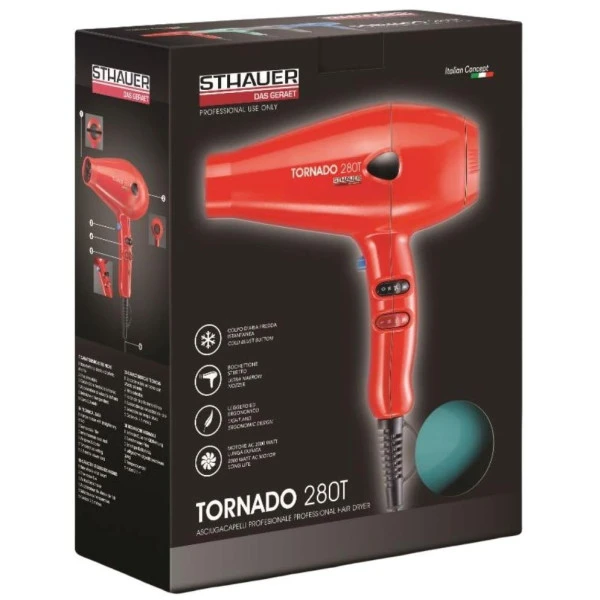 Sèche-cheveux Professionnel Gris Tornado STHAUER 2000 Watts – Image 2
