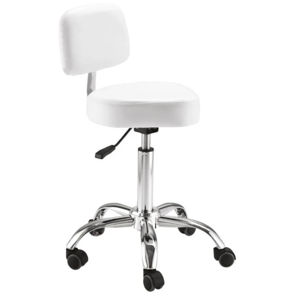 Tabouret Formé Blanc Avec Dossier