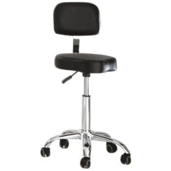 Tabouret Formé Noir Avec Dossier
